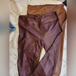 2 pairs, faux leather leggings NWOT sz 14/16
